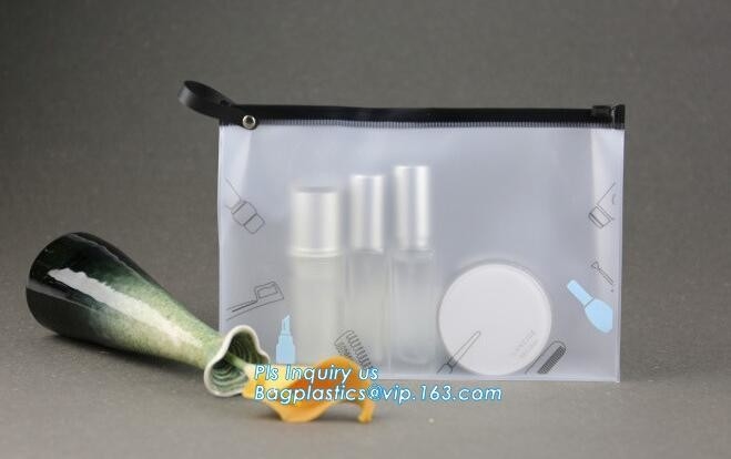 Bolsa reconectable del embalaje de la cremallera de Frost del sello del resbalador de la cerradura de la cremallera del bolso del almacenamiento de Matte Clear Soft Plastic Clothes para el Pac cosmético