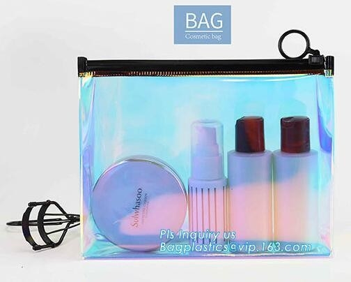 bolsos cosméticos del pvc de la cremallera del resbalador de la calidad, bolsos cosméticos de la cremallera del resbalador de la mini cremallera plástica con la impresión, resbalador Z plástico de la bolsa