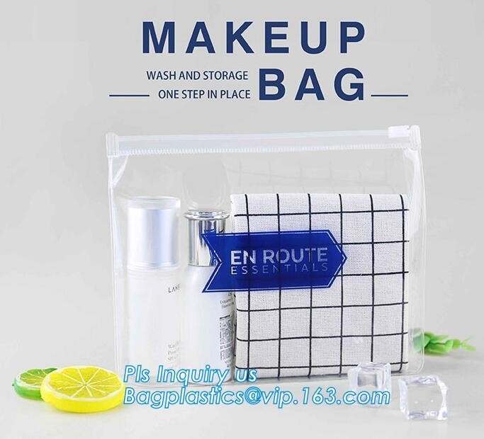 bolso del resbalador del pvc del bolso de la cremallera del artículo de tocador del vinilo, la bolsa de asas del pvc, bolso del resbalador del pvc del bolso de la cremallera del artículo de tocador del vinilo del bolso de la cremallera, botto cuadrado