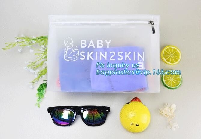 Con el resbalador colgante del pvc del anillo el bolso zippered el bolso cosmético, las bolsas de plástico cosméticas a prueba de agua de la cremallera del resbalador del vinilo PVC/EVA