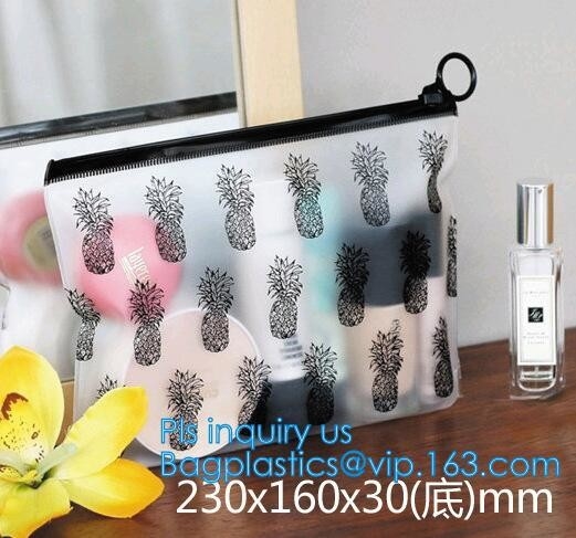 Bolso cosmético del PVC del equipo diverso transparente, bolso con la cremallera plástica y bolso del lavado del resbalador, cosme del viaje de la bolsa de la cremallera de la cerradura del resbalador
