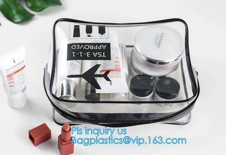 El viaje de impresión de encargo del bolso del maquillaje del pvc del bolso cosmético de lujo, bolso de la cremallera del pvc del viaje del bolso del maquillaje, viaje promocional del PVC hace