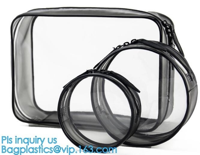 bolso claro del artículo de tocador del PVC del viaje de la bolsa del maquillaje, bolso cosmético con las burbujas, trav impermeable al por mayor del PVC del maquillaje del bolso del artículo de tocador