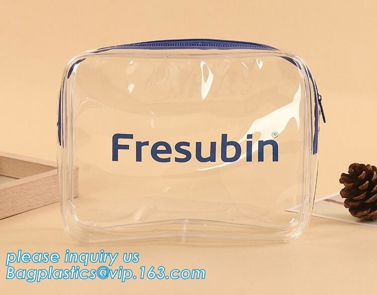Bolso de empaquetado suave del PVC EVA Clear Plastic Vinyl Cosmetic con la cremallera, bolsos cosméticos claros transparentes del PVC de la bolsa del maquillaje