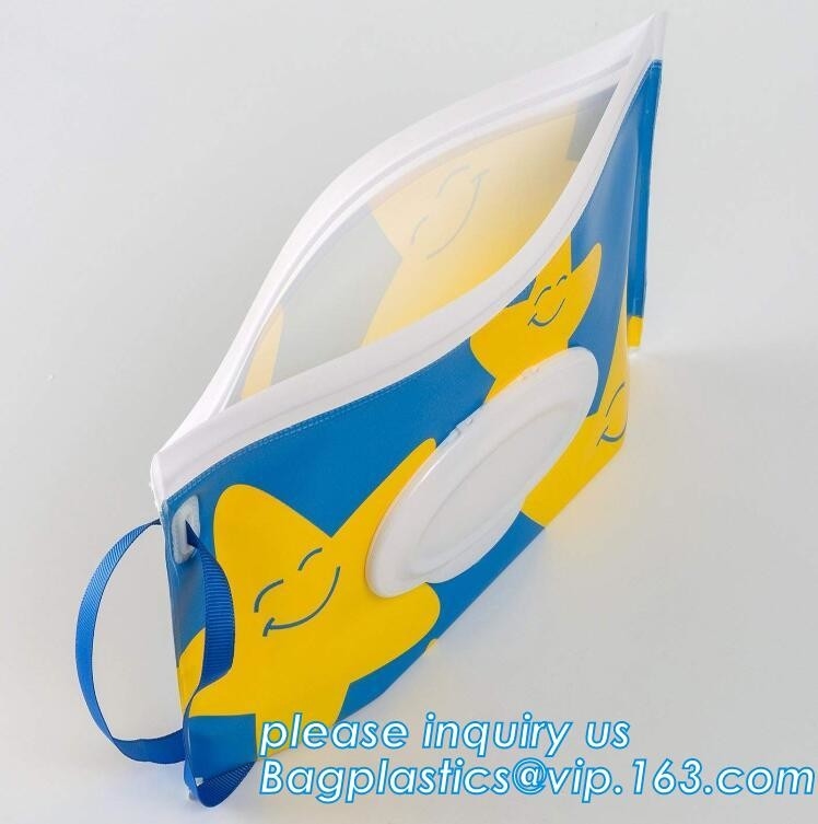 Los trapos mojados de EVA Tissue del bebé del bolso del envase de plástico empaquetan, reutilizable y portátil bolso mojado de la bolsa del trapo, bolsa mojada reutilizable t del trapo