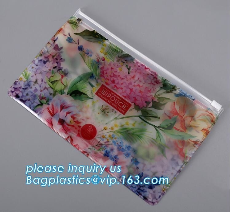 El bolso cosmético claro de la bolsa del PVC de la moda de encargo biodegradable con el líquido brilla packai barato del bagease de la bolsa del maquillaje del brillo