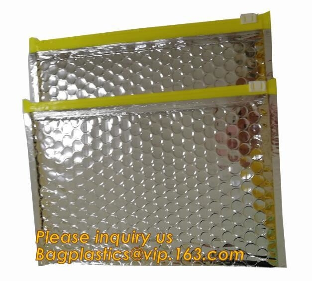 Bolso de burbuja de envío del resbalador del paquete interno promocional, bolso de burbuja claro plástico con el paquete del bagease de la cremallera del resbalador de la cerradura de la cremallera
