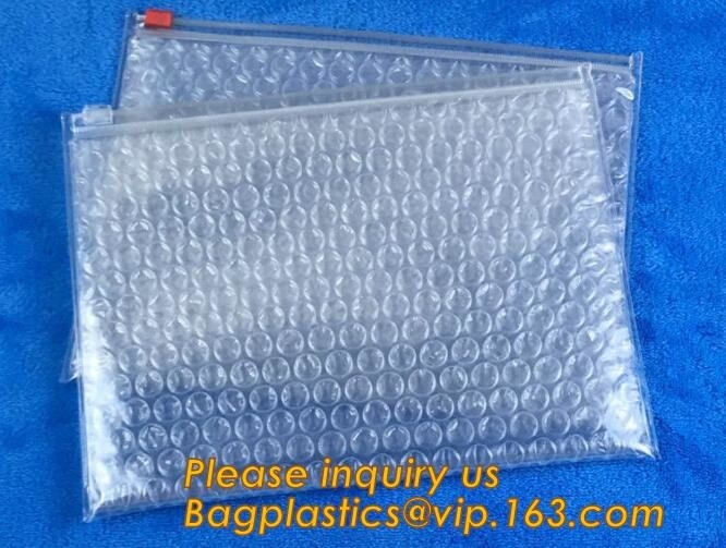 Bolsa cosmética de la diapositiva de la burbuja de los bolsos de burbuja del resbalador k, diapositiva cosmética de empaquetado de la bolsa del abrigo de la burbuja del bolso de burbuja de k esd