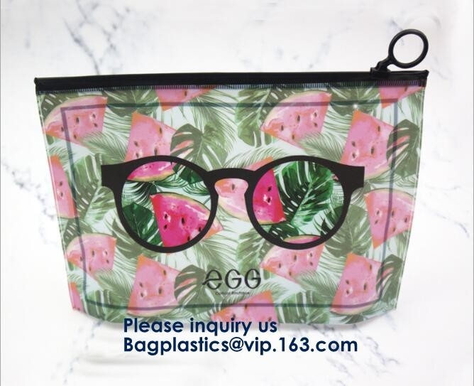 Historieta que imprime el bolso de compras cosmético del Pvc de la ropa clara del resbalador k, bolso modificado para requisitos particulares amistoso del Pvc del resbalador k de Eco