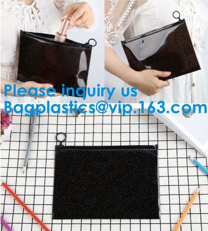 Bolso plástico helado de la cremallera del resbalador del PVC, bolso plástico de la cremallera del resbalador de la categoría alimenticia del Pvc PE para el traje de la fruta de Frest que embala Bagease