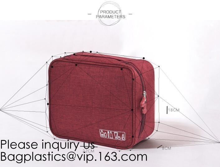 Bolso cosmético floral del viaje, bolso cosmético de la cremallera clara de lujo, bolso cosmético al por mayor de nylon del maquillaje del viaje pequeño con la cremallera