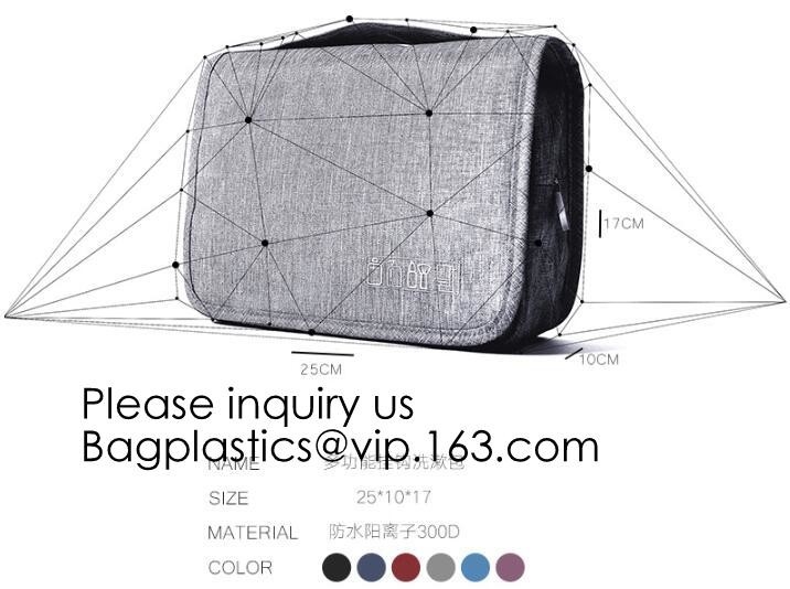 La vagabunda lavada 16 onzas Pouch Classical Men del artículo de tocador del viaje de la lona y las mujeres esconden el bolso cosmético, bagease, bagplastics