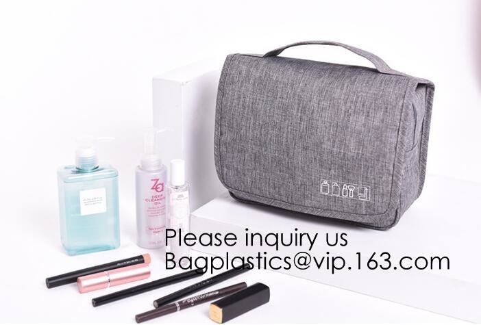 Bolso cosmético de los regalos de Kraft del viaje lavable promocional corporativo con mejores ventas del papel, organizador Women Cosmetic del maquillaje del viaje