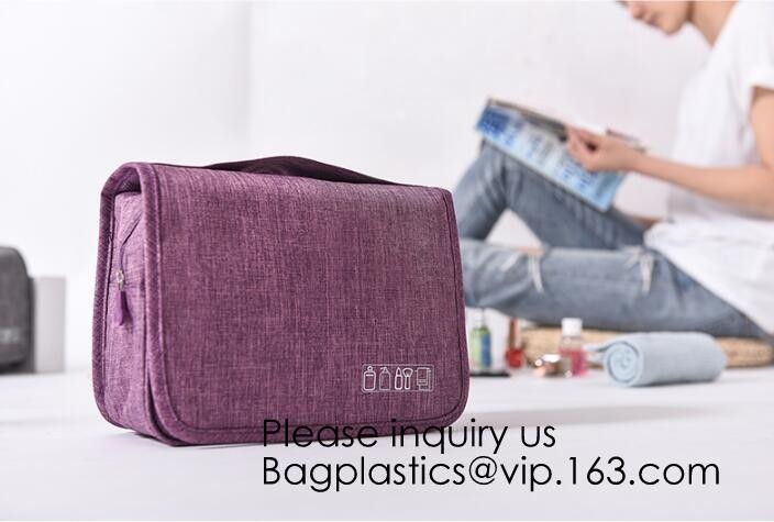 Organizador multifuncional de alta calidad Women Cosmetic Bag, bolso cosmético del maquillaje del viaje de la prenda impermeable de la moda de las mujeres de la lona con