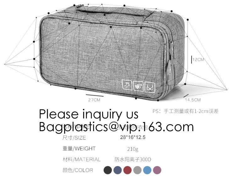 Las mujeres viajan el bolso del retrete de Cosmetic Bag Hanging del organizador, bolso cosmético del maquillaje del neopreno del bolso para la mujer, bagease, bagplastics
