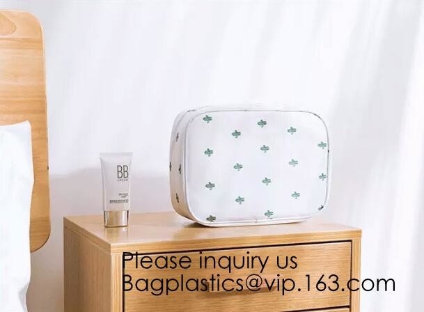 El bolso negro elegante de Cosmetic Bag Storage del organizador del cepillo del maquillaje con la manija para el viaje, señoras aclara el artículo de tocador unisex Handba