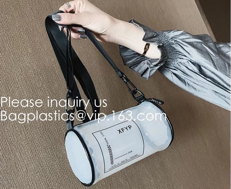 Bolsos del tubo, pequeño bolso cosmético brillante cosmético del maquillaje de la belleza del PVC del bolso de embrague de las mujeres de la bolsa del viaje hermoso promocional