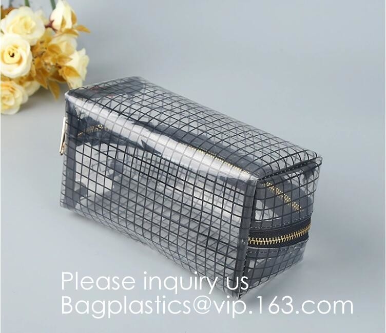 Bolsa cosmética del PVC del viaje de la promoción, bolso de Tote Clear Transparent Cosmetic Travel de las bolsas del bolso del maquillaje del PVC en venta