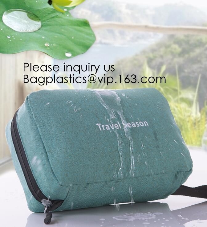 Organizador cosmético Toiletry Bag, bolso cosmético de la lona del viaje del poliéster de los hombres del artículo de tocador del bolso del maquillaje práctico del viaje de la lona de la bolsa