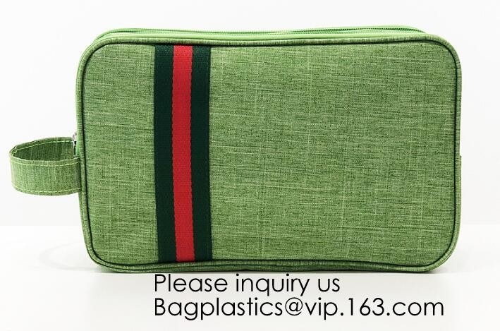 Bolso cosmético del maquillaje de la bolsa de Logo Mini Small Blank Black Cotton del viaje de encargo al por mayor de la lona, bagease, bagplastics pak