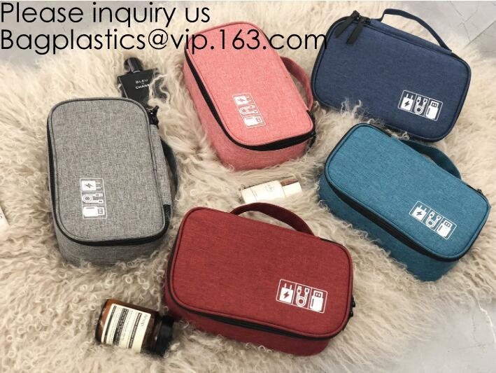 Bolso cosmético del bolso del maquillaje del viaje de la bolsa del artículo de tocador de la lona, venta al por mayor del bolso del maquillaje del bolso del almacenamiento del maquillaje del viaje del bolso del artículo de tocador