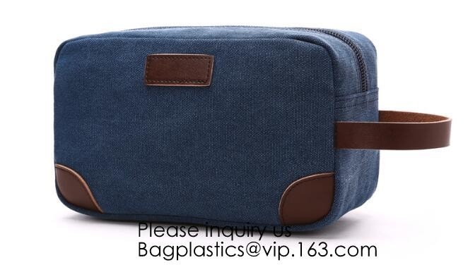 Bolso del maquillaje de la lona del bolso del artículo de tocador del viaje, bolso del artículo de tocador del viaje/bolso del maquillaje de la lona, lona Logo Custom Makeup B de la cremallera de Eco de la bolsa