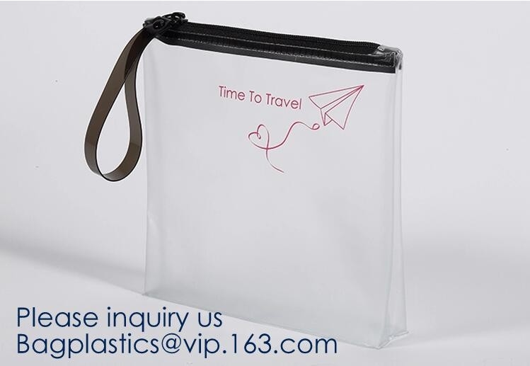El vinilo de encargo k del Pvc heló el bolso plástico del artículo de tocador, bolso plegable para el viaje, bolso cosmético del maquillaje del cosmet del artículo de tocador del maquillaje