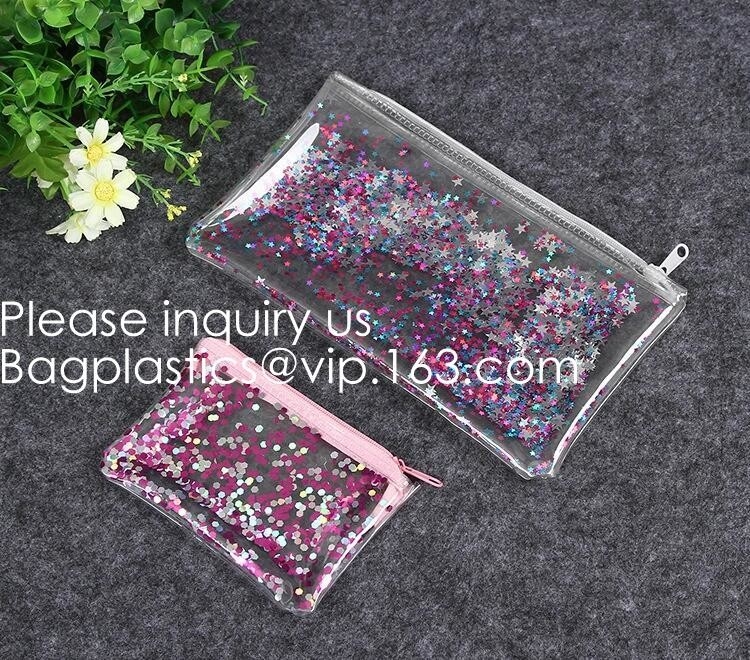 Productos usados diarios que empaquetan a Eva Zipper School Bag, cosmético helado plástico suave respetuoso del medio ambiente EVA Zipper Bags, Bagease