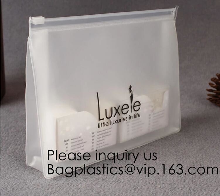 Resbalador transparente impermeable al por mayor Eva Cosmetic Bag, Logo Biodegradable Promotion Plastic de encargo EVA Make Up de la cremallera