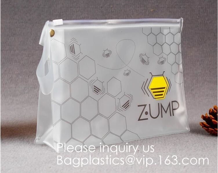 Costura cosmética del bolso del botón del bolso de compras del PVC del bolso del PVC EVA Bag del PVC de BPA del resbalador de la cremallera de la cerradura del bolso del PVC del bolso de nylon libre de la cremallera
