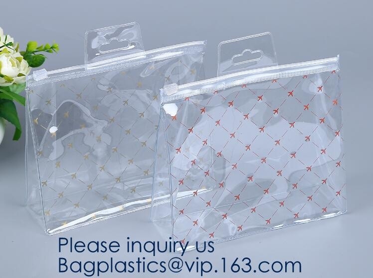 Bolso plástico de costura de los efectos de escritorio del PVC del bolso del gancho del bolso de lazo del PVC del bolso del bolso del botón, bolso del embalaje de EVA, la bolsa de plástico de EVA, EVA p