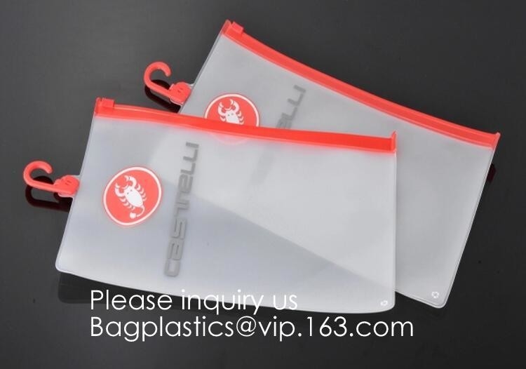 EVA Garment Packing Bag Suit plástica helada viste los bolsos con el resbalador de la cremallera, wi de empaquetado cosméticos del bolso de EVA del diseño de lujo