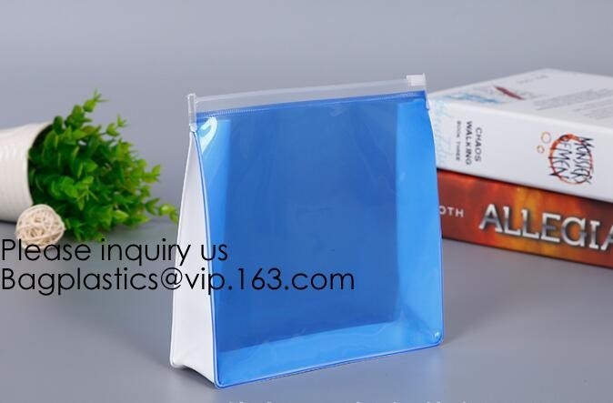 El bolso de empaquetado del traje de baño claro de Eva Pvc Bag With Zipper, Pvc de moda olográfico del cosmético empaqueta el bolso portátil del maquillaje del viaje