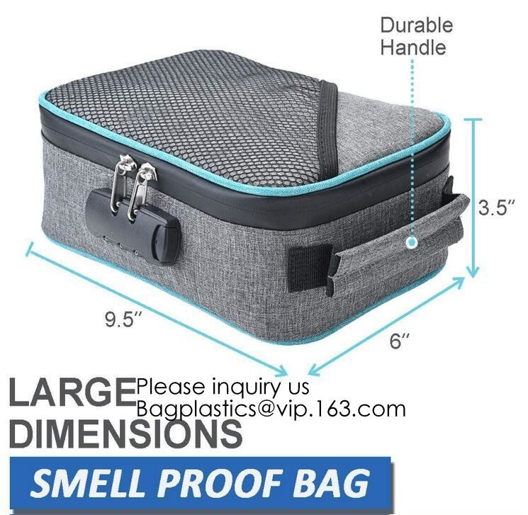 El viaje Herb Storage Case Large Stand de la prueba del niño encima del carbono que alinea el olor impermeabiliza el bagease pac de los bolsos del escondite de Resealabe k