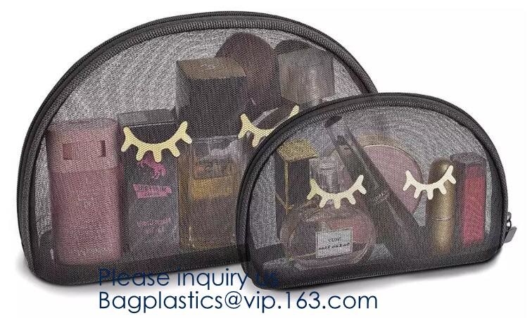 Los bolsos cosméticos relampagan el artículo de tocador Kit Set Storage Case, bolsa del viaje de Mesh Bags Pencil Case Pouch del maquillaje para las oficinas viajan Acces