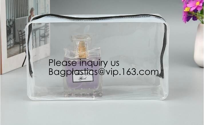 Bolso claro del artículo de tocador - cubo que embala de la compresión - bolso cosmético del PVC - bolso transparente del maquillaje - vea con vagos claros plásticos