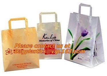 La manija cortada con tintas helada saca el bolso para el embalaje del pan, reforzar cortado con tintas para dirigir la bolsa de poliéster que hace compras plegable plástica del LDPE