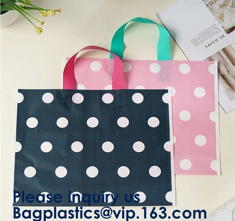 Biodegradables respetuosos del medio ambiente del 100% crean las compras del HDPE para requisitos particulares/Ldpe que llevan el bolso plástico de la manija del lazo suave de Flexi