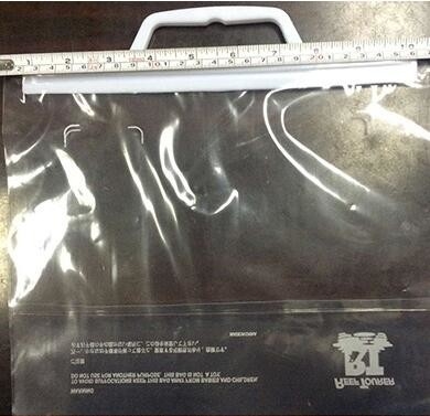 La bolsa de plástico rígida de la manija del recorte/el bolso rápido rígido/el tecleo de la manija encima de la bolsa de plástico de la manija, manija dura empaqueta/los vagos rígidos plásticos de la manija