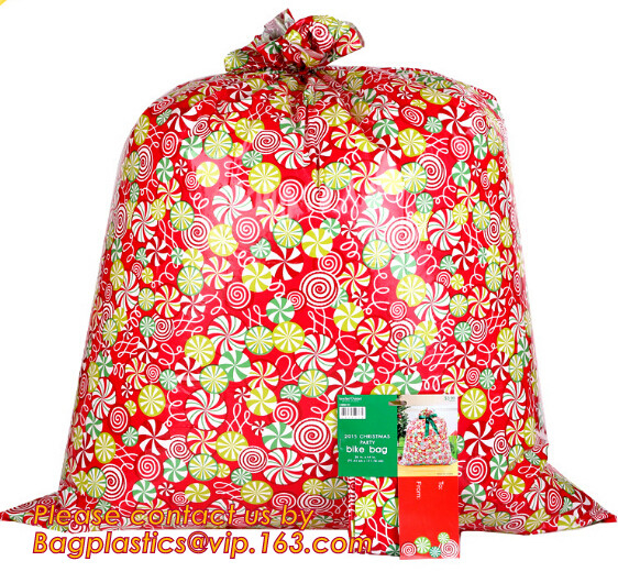 Bolso plástico del regalo de HDPE/LDPE, BOLSO PARA LA NAVIDAD, bolso de lujo del REGALO de la BICI de la moda PE del regalo de la Navidad