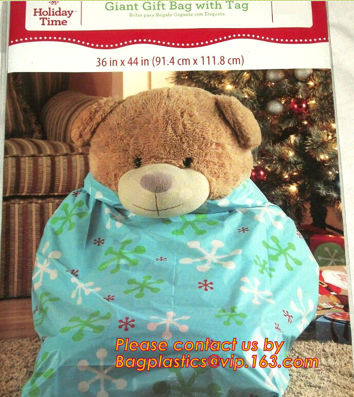 bolso BIODEGRADABLE del retiro del árbol de navidad del bolso de la tabla, bolso caliente del regalo del saco de santa de los chirstmas del lazo de la venta