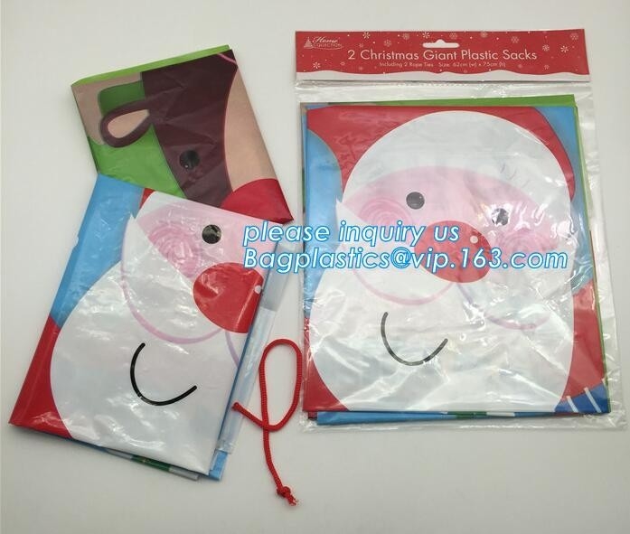 Saco polivinílico gigante de la casa plástica de la Navidad del LDPE para los vagos baratos del bagplastics de Santa Bag de la decoración de la Navidad del precio del bolso de la bici del regalo