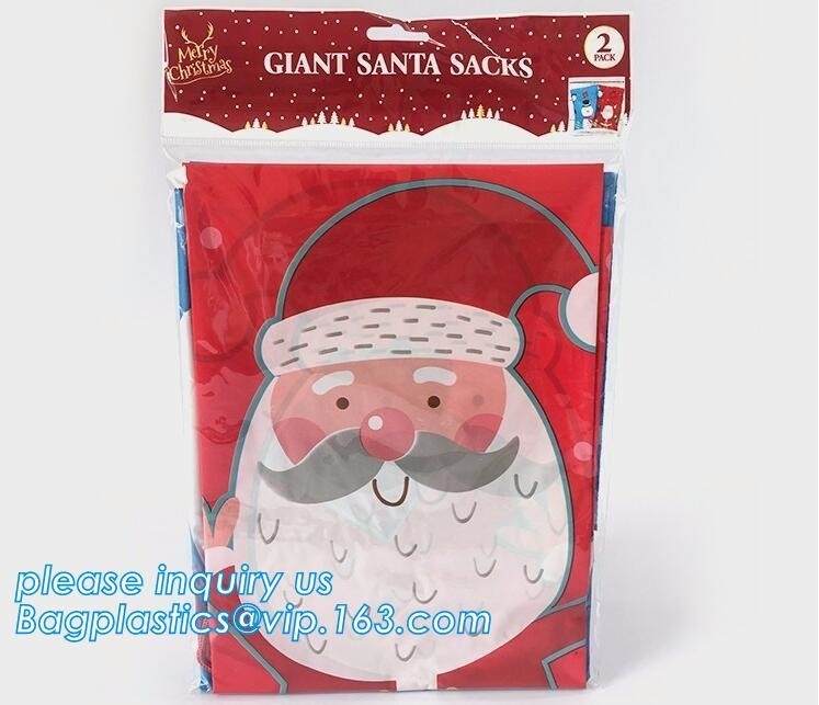 la bolsa de poliéster plástica gigante 36&quot; del regalo saco de *44” santa para el regalo, Santa Sack gigante para el bagease del paquete del regalo Packing-1 de la Navidad