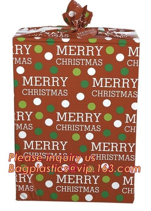 bolso autoadhesivo del regalo de la bici de los bolsos de la arpillera de la Navidad al por mayor grande del saco, bici enorme actual Papá Noel grande S de la bicicleta de la Navidad