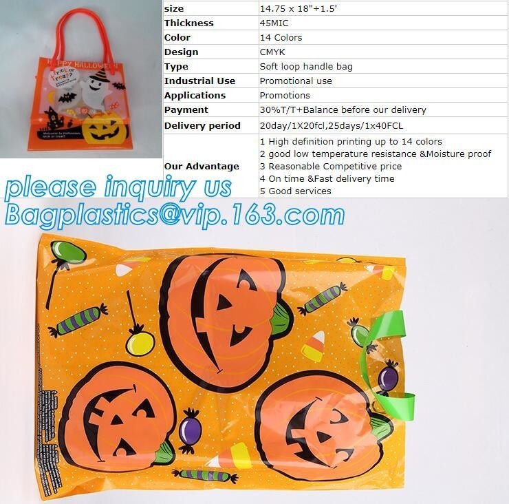 El regalo de la araña del fantasma de Halloween Tote Bag Kids Pumpkin Bat empaqueta a niños de los apoyos de Halloween que los juguetes engañan bagease del bolso del caramelo de la invitación