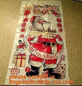 La puerta plástica decorativa de la Navidad cubre el muñeco de nieve gigante disponible posterparty del PE Santa Celebration Plastic Posters Door