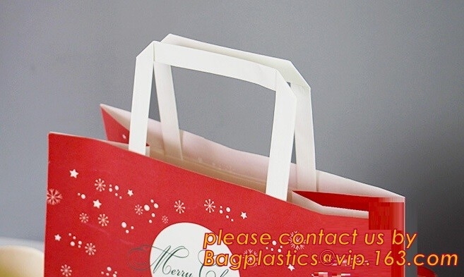 Bolso de papel multicolor del regalo, bolso de compras colorido del papel de Kraft, aduana plana reciclada de las bolsas de papel de Brown Krafts de la manija, Chris