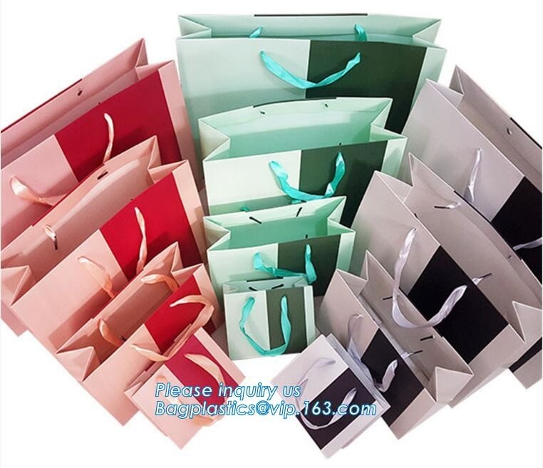 Bolsa de impresión de encargo reciclada de lujo del papel de Logo Paper Shopping Bag Wholesale, casandose la bolsa de papel del caramelo del regalo