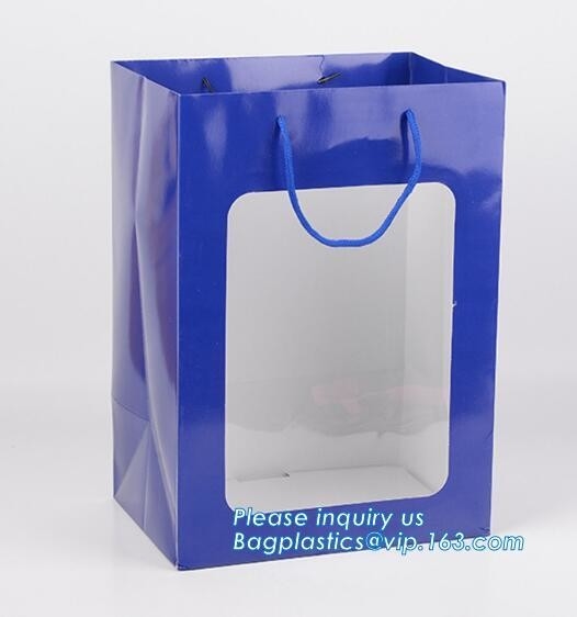bolsa de papel de lujo del ultramarinos del portador del bolso de ultramarinos del bolso que hace compras, bolso de compras de papel reciclado de la bolsa de las señoras de lujo para el coágulo
