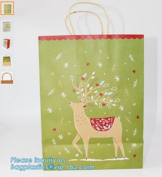 El regalo de papel negro de lujo empaqueta el bolso de papel con RibbonHandles, venta al por mayor de papel de lujo Kraft Pap del partido de la bolsa de la bolsa